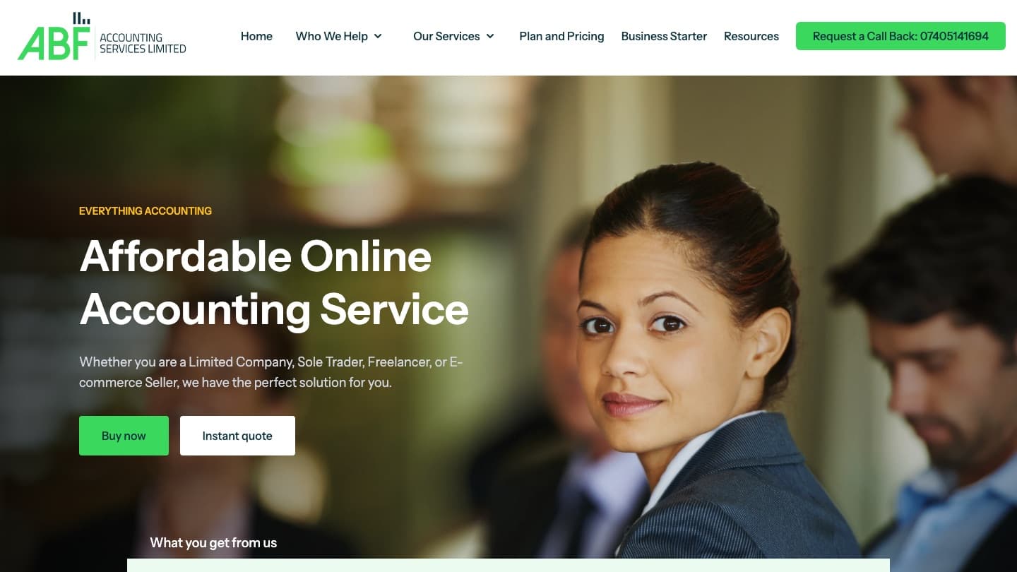 ABF Accounting Services on desktop